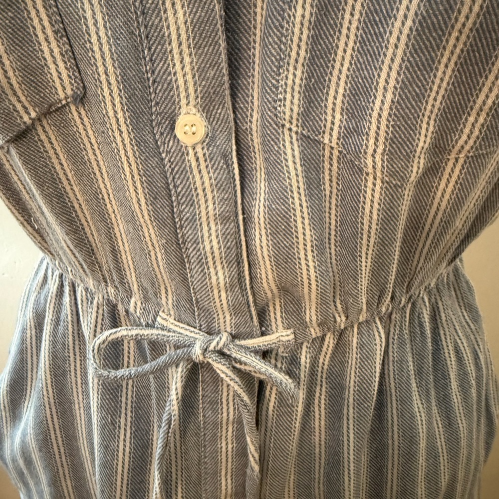 Japna Blue and White Striped Dress - Picture 3 of 8